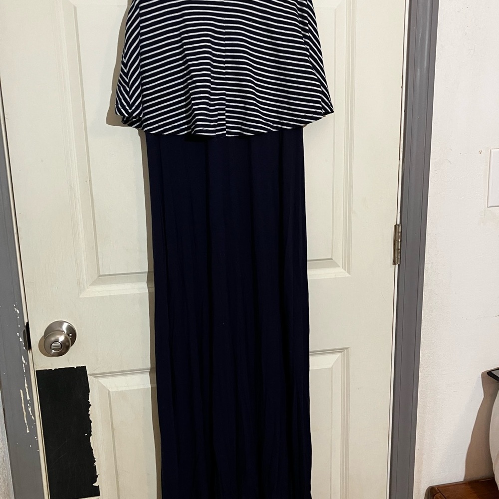 Ya Los Angeles Navy and White Striped Dress